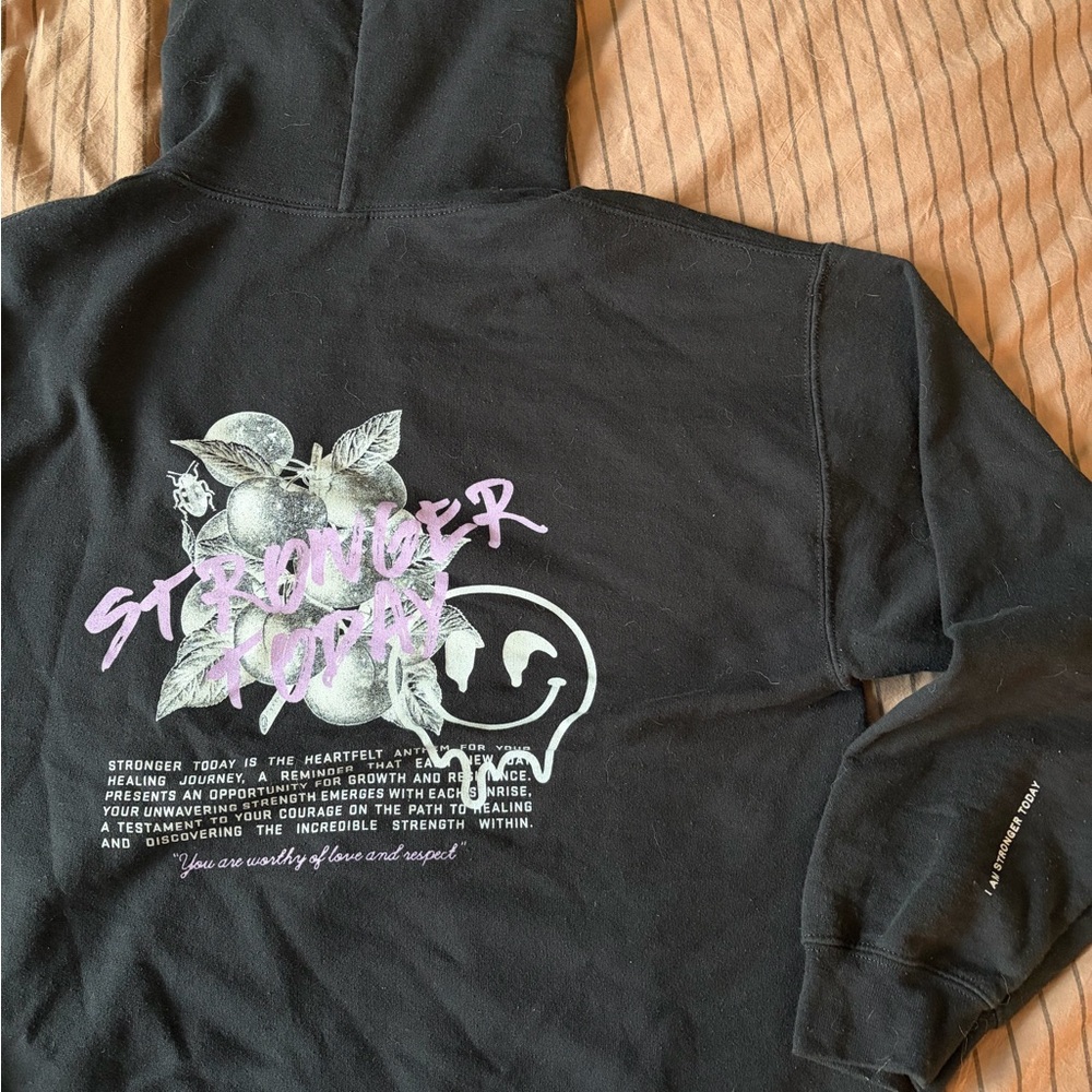 Stronger Today Black Hoodie